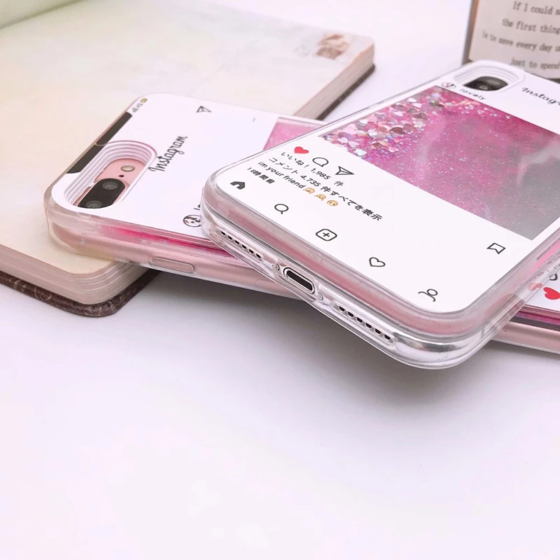 hollow liquid case for iphone X