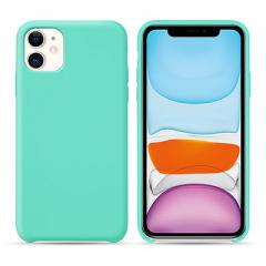  iphone funda de silicona líquida de color puro