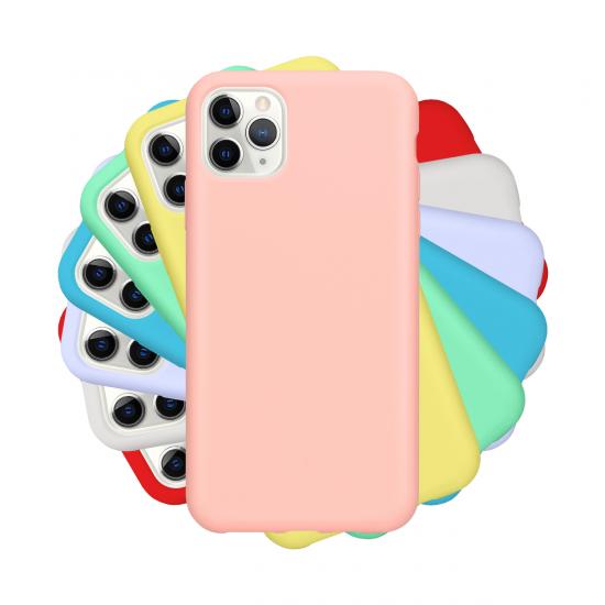funda de silicona líquida de colores para iPhone 11